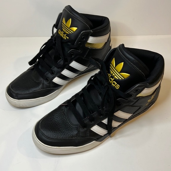 adidas Other - Adidas Hard Court High Black White Gold FV5327 Size 9.5